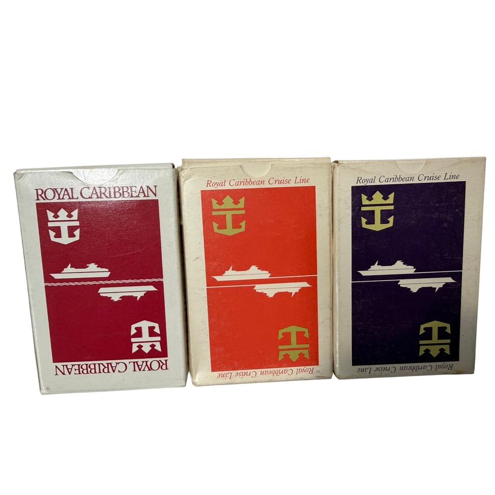 Vintage Royal Caribbean Cruise Line Playing Cards Lot of 3